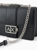 AX ARMANI D Tracollina con logo e catena nero