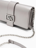 AX ARMANI D Potafoglio con tracollina argento