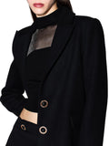 AX ARMANI D Cappotto in misto lana nero