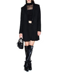 AX ARMANI D Cappotto in misto lana nero