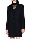AX ARMANI D Cappotto in misto lana nero