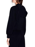 AX ARMANI D Felpa con zip e cappuccio nero