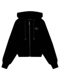 AX ARMANI D Felpa con zip e cappuccio nero