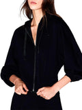 AX ARMANI D Felpa con zip e cappuccio nero