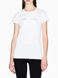 AX ARMANI D T-shirt con logo firmato bianco