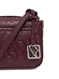 AX ARMANI D Tracollina con loghi in rilievo BORDEAUX