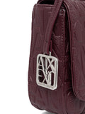 AX ARMANI D Tracollina con loghi in rilievo BORDEAUX
