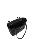 AX ARMANI D Borsa con trama intrecciata logo AX nero