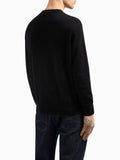 AX ARMANI U Maglioncino girocollo logo nero