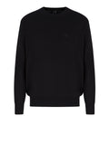 AX ARMANI U Maglioncino girocollo logo nero