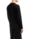 AX ARMANI U T-shirt manica lunga con logo centrale nero