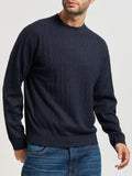 AX ARMANI U Maglioncino girocollo logo lettering BLU SCURO
