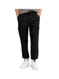 AX ARMANI U Pantaloni cargo con elastico in fondo nero