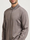 AX ARMANI U Cardigan zip collo alto grigio