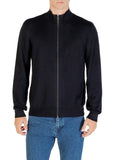 AX ARMANI U Cardigan zip in misto viscosa BLU SCURO