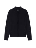 AX ARMANI U Cardigan zip in misto viscosa nero