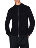 AX ARMANI U Cardigan zip in misto viscosa nero