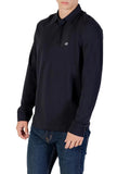 AX ARMANI U Polo manica lunga basic con piccolo logo BLU SCURO