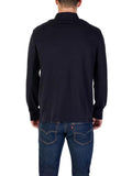 AX ARMANI U Polo manica lunga basic con piccolo logo BLU SCURO