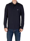 AX ARMANI U Polo manica lunga basic con piccolo logo BLU SCURO