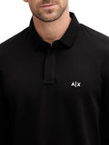 AX ARMANI U Polo manica lunga basic con piccolo logo nero