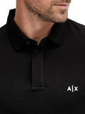 AX ARMANI U Polo manica lunga basic con piccolo logo nero