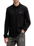 AX ARMANI U Polo manica lunga basic con piccolo logo nero