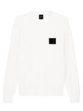 AX ARMANI U Maglioncino girocollo in misto lana con patch logo bianco