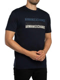 AX ARMANI U T-shirt maxi logo BLU SCURO
