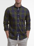 BARBOUR U Camicia wetheram tailored check verde