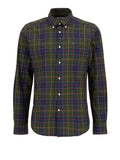 BARBOUR U Camicia wetheram tailored check verde