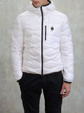 BLAUER U Piumino onda cappuccio Wave bianco