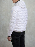 BLAUER U Piumino onda cappuccio Wave bianco