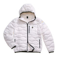 BLAUER U Piumino onda cappuccio Wave bianco
