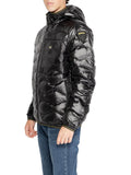 BLAUER U Piumino onda Wave nero lucido nero