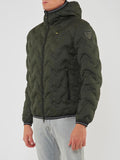 BLAUER U Piumino Piery a rombi VERDE SCURO