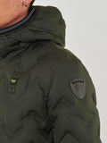 BLAUER U Piumino Piery a rombi VERDE SCURO