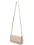 CK ACC.D PRE Borsa a spalla pochette minimal monogram beige