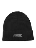 CK ACC.U COL Cappello zuccotto patch chunky a costine nero