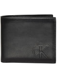 CK ACC.U COL Portafoglio in pelle con portamonete nero