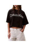 CK D COL T-shirt boxy logo graphic nero