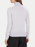 CK D COL Maglioncino collo alto extrafine in misto lana lilla