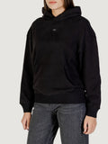 CK J D COL Felpa con cappuccio woven label peached nero