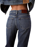 CK J D COL Jeans vita alta straight DENIM