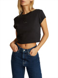 CK J D PRE T-shirt monogram baby cropped nero