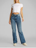 CK J D PRE T-shirt monogram baby cropped bianco