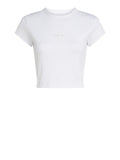 CK J D PRE T-shirt monogram baby cropped bianco