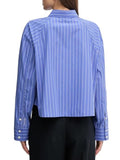 CK J D PRE Camicia a righe boxy cropped blu