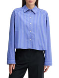 Camicia a righe boxy cropped