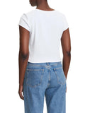 CK J D PRE T-shirt woven label bianco